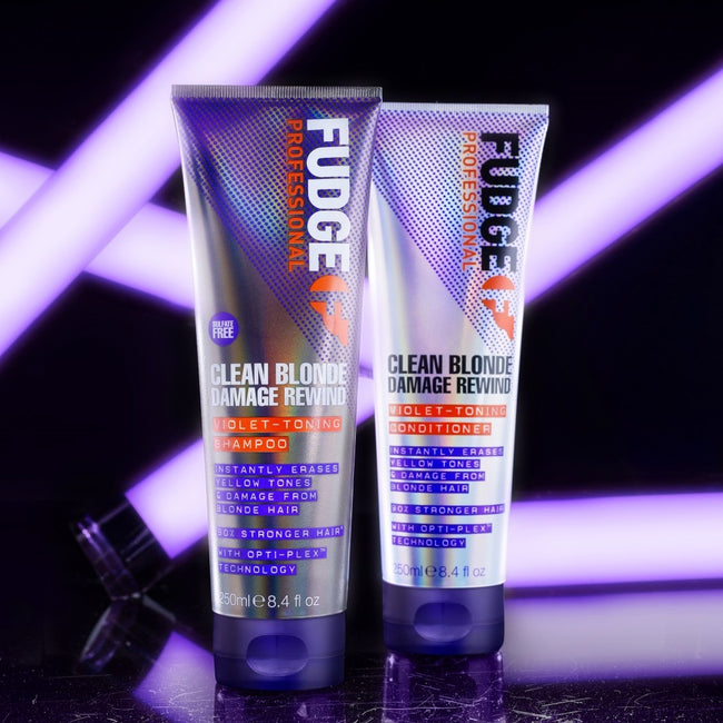 Fudge Clean Blonde Damage Rewind Violet-Toning Shampoo szampon regenerujący i tonujący włosy blond 1000ml