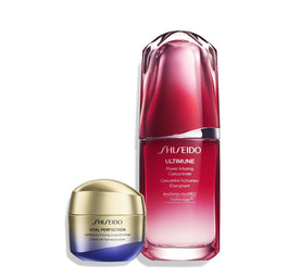 Shiseido Zestaw Power Uplifting and Firming Set Vital Perfection Uplifting & Firming Cream Enriched 30ml + Ultimate Power Infusing Concentrate 50ml