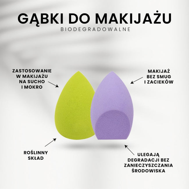 Donegal Blending Sponge Bio gąbka do makijażu biodegradowalna zielona 4347