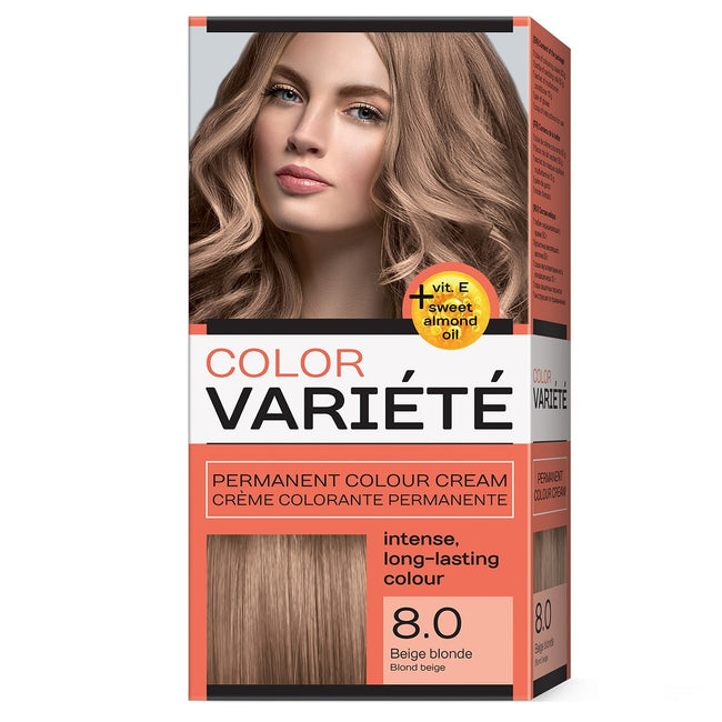Chantal Variete Color Permanent Colour Cream farba trwale koloryzująca 8.0 Beżowy Blond  110g