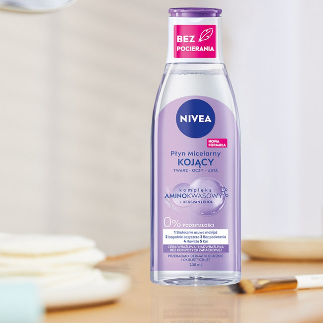 Nivea Beauty Care zestaw kojący płyn micelarny 200ml + przeciwzmarszczkowy krem na dzień SPF30 50ml + przeciwzmarszczkowy krem na noc 65+ 50ml