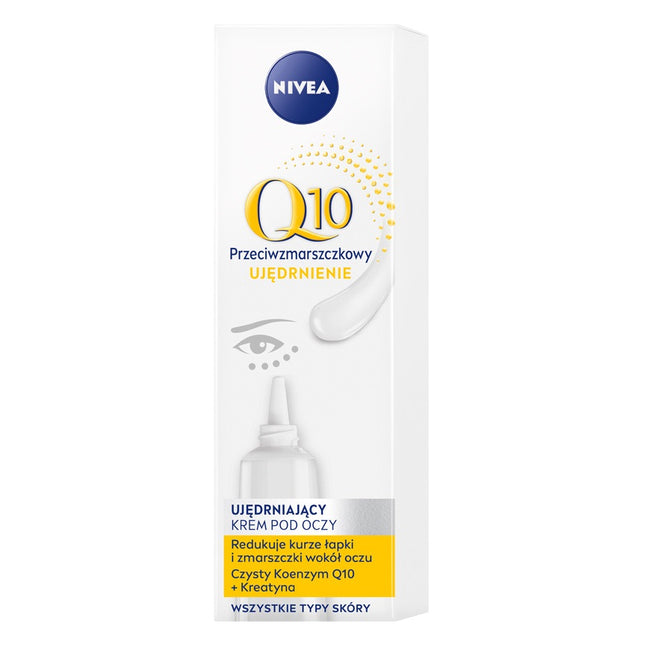 Nivea Q10 Anti-Wrinkle zestaw przeciwzmarszczkowy nawilżający krem na dzień 50ml + przeciwzmarszczkowy krem pod oczy 15ml