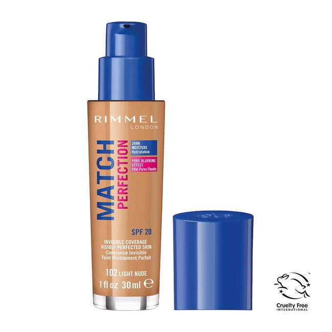 Rimmel Match Perfection Foundation podkład dopasowujący się do cery 102 Light Nude SPF20 30ml