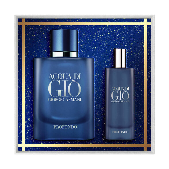Giorgio Armani Acqua di Gio Profondo zestaw woda perfumowana spray 75ml + woda perfumowana spray 15ml