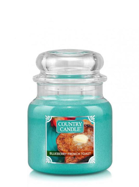 Country Candle Średnia świeca zapachowa z dwoma knotami Blueberry French Toast 453g