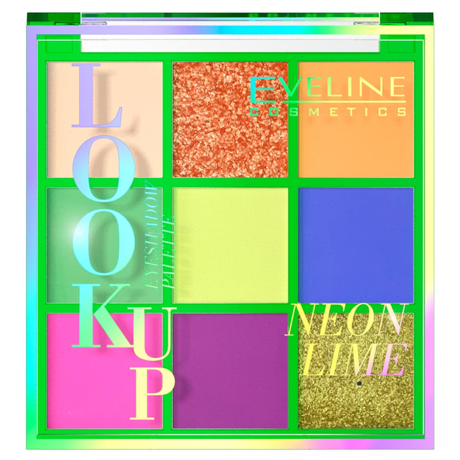 Eveline Cosmetics Look Up paleta 9 cieni do powiek Neon Lime 10.8g