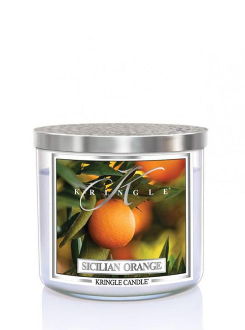 Kringle Candle Tumbler świeca zapachowa z trzema knotami Sicilian Orange 411g