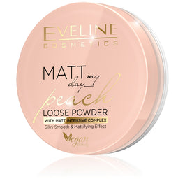 Eveline Cosmetics Matt My Day Peach Loose Powder wygładzająco-matujący sypki puder do twarzy 6g