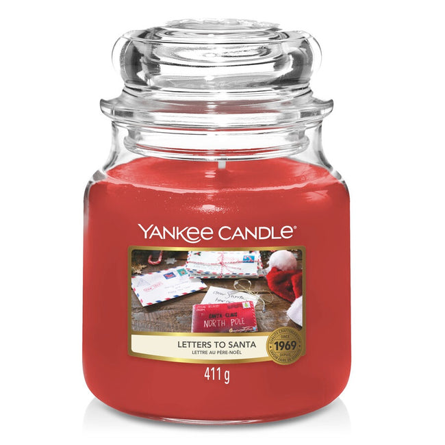 Yankee Candle Świeca zapachowa średni słój Letters to Santa 411g