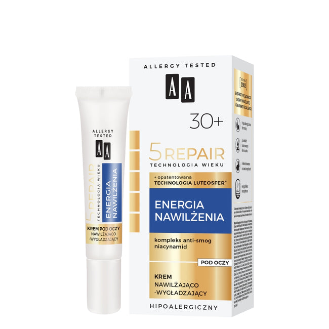 AA Technologia Wieku 5Repair 30+ Energia Nawilżenia krem pod oczy nawilżająco-wygładzający 15ml