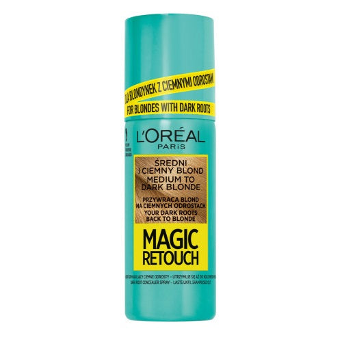 L'Oreal Paris Magic Retouch błyskawiczny retusz odrostów w sprayu Średni i Ciemny Blond 75ml