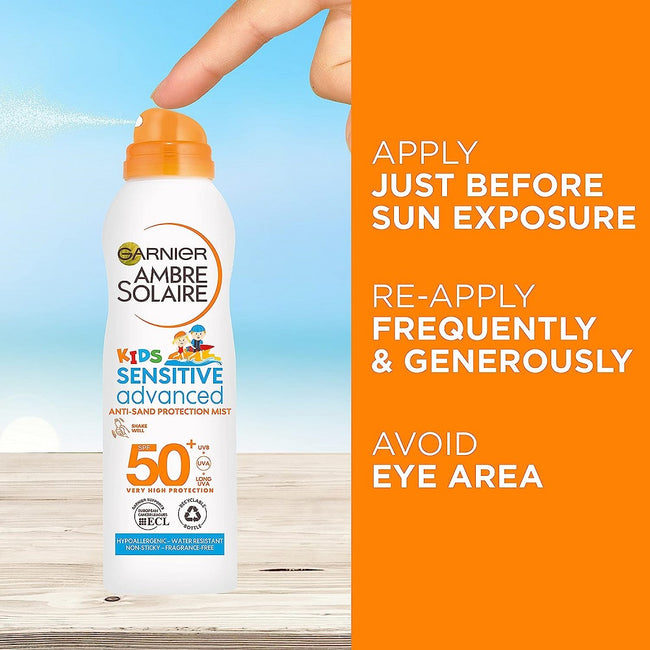 Garnier Ambre Solaire Kids Sensitive Advanced spray ochronny dla dzieci SPF50+ 200ml