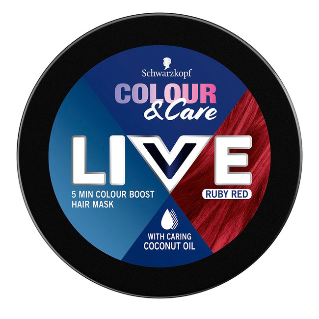 Schwarzkopf Live Colour&Care 5 minutowa koloryzująca i pielęgnująca maska do włosów Ruby Red 150ml