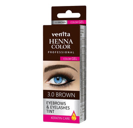 Venita Henna Color Gel żelowa farba do brwi i rzęs 3.0 Brown