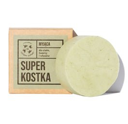 Mydlarnia Cztery Szpaki Superkostka myjąca do ciała twarzy i włosów 75g