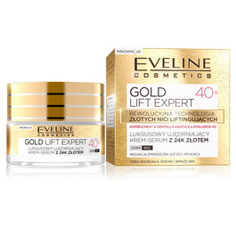 Eveline Cosmetics Gold Lift Expert 40+ luksusowy ujędrniający krem-serum z 24k złotem dzień/noc 50ml