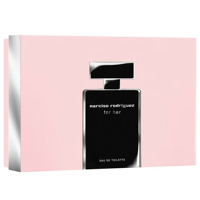 Narciso Rodriguez For Her zestaw woda toaletowa spray 50ml + balsam do ciała 50ml + żel pod prysznic 50ml