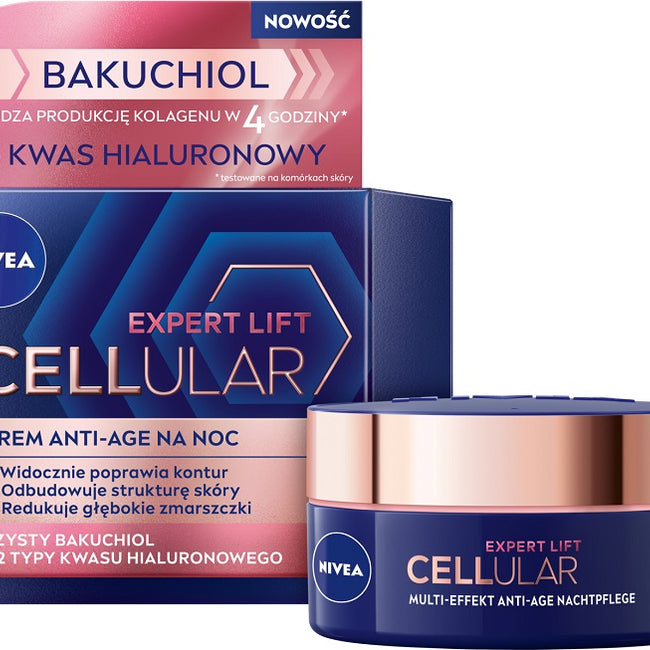 Nivea Cellular Expert Lift zestaw krem anti-age na dzień 50ml + krem anti-age na noc 50ml + profesjonalne serum z retinolem 30ml