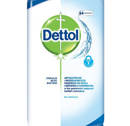 Dettol Dettol chusteczki do mycia i dezynfekcji powierzchni antybakteryjne i drożdżakobójcze 84 szt