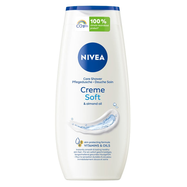 Nivea Soft Care zestaw pielęgnujący żel pod prysznic 250ml + antyperspirant roll-on 50ml