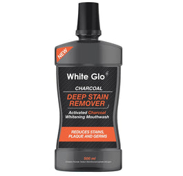 White Glo Charcoal Deep Stain Remover płyn do płukania jamy ustnej z aktywnym węglem 500ml