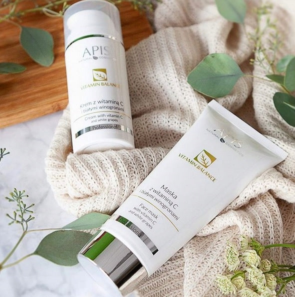 APIS Vitamin Balance maska z witaminą C i białymi winogronami 200ml