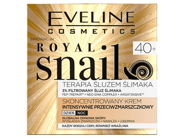 Eveline Cosmetics Royal Snail 40+ skoncentrowany krem intensywnie przeciwzmarszczkowy na dzień i na noc 50ml
