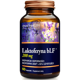 Doctor Life Laktoferyna bLF 100mg suplement diety wspomagający odporność 60 kapsułek