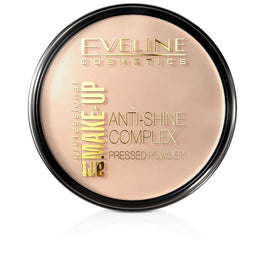 Eveline Cosmetics Art Make-Up Anti-Shine Complex Pressed Powder matujący puder mineralny z jedwabiem 31 Transparent 14g