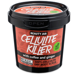 BEAUTY JAR Cellulite Killer antycellulitowy suchy peeling do ciała z kawą i imbirem 150g