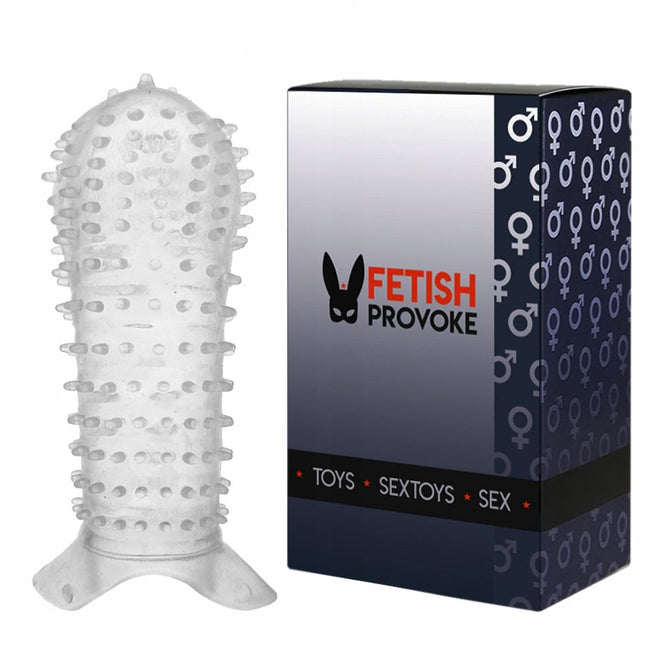 Fetish Provoke Clear Power żelowa rozciągliwa nakładka na penisa N05