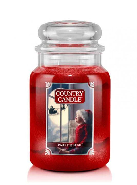 Country Candle Duża świeca zapachowa z dwoma knotami 'Twas the Night 652g