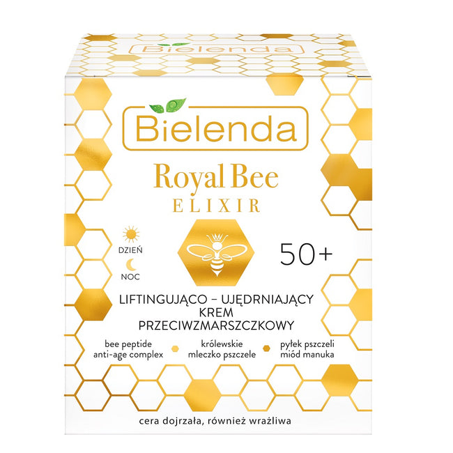 Bielenda Royal Bee Elixir 50+ liftingująco-ujędrniający krem przeciwzmarszczkowy na dzień i noc 50ml