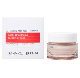Korres Apothecary Wild Rose Night-Brightening Sleeping Facial rozświetlający krem do twarzy na noc 40ml