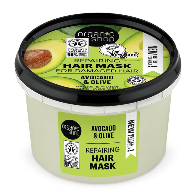 Organic Shop Repairing Hair Mask odbudowująca maska do włosów Avocado & Olive 250ml