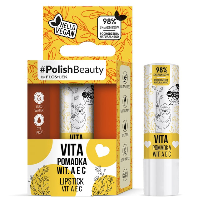 Floslek Vege Lip Care Vita wegańska pomadka do ust Witaminy A E C 4.1g