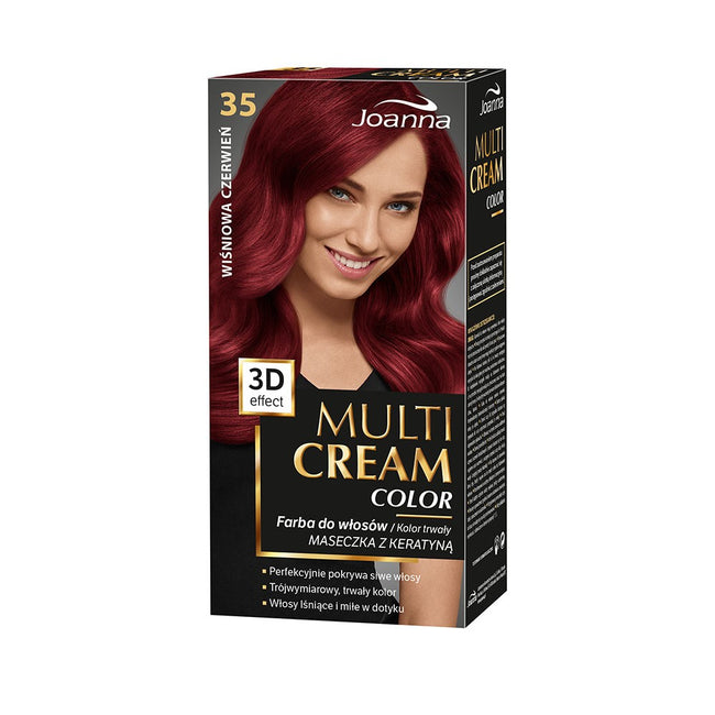 Joanna Multi Cream Color farba do włosów 35 Wiśniowa Czerwień