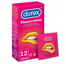 Durex Durex prezerwatywy Pleasuremax 12 szt z wypustkami prążkami