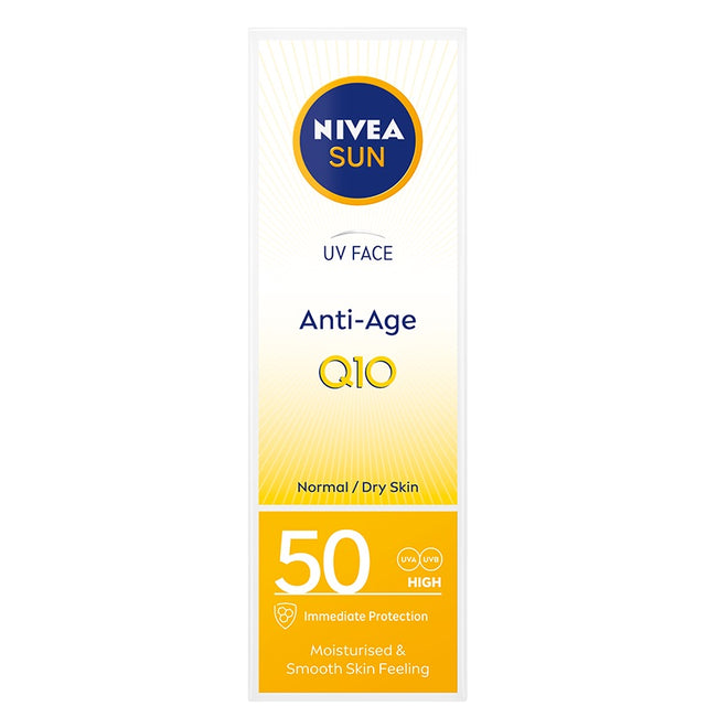 Nivea Sun UV Face Anti-Age Q10 przeciwzmarszczkowy krem do twarzy SPF50 50ml