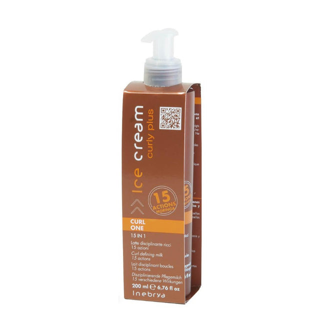 Inebrya Ice Cream Curly Plus Curl One 15in1 mleczko do pielęgnacji włosów kręconych i falowanych 200ml