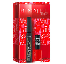 Rimmel Zestaw Extra 3D Lash wydłużający tusz do rzęs 8g + 60S Super Shine lakier do paznokci 315 12ml