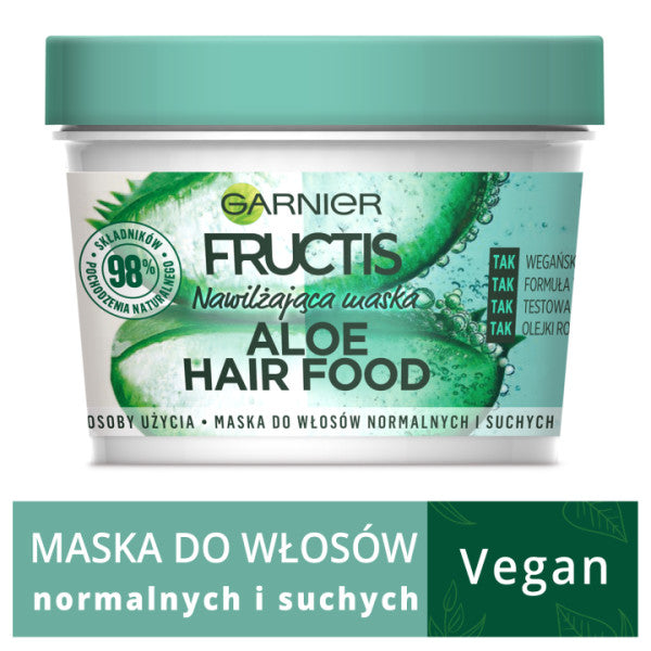 Garnier Fructis Aloe Hair Food nawilżająca maska do włosów normalnych i suchych 390ml