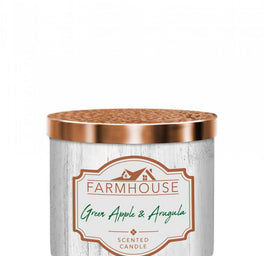 Kringle Candle Farmhouse świeca zapachowa z trzema knotami Green Apple & Arugula 411g