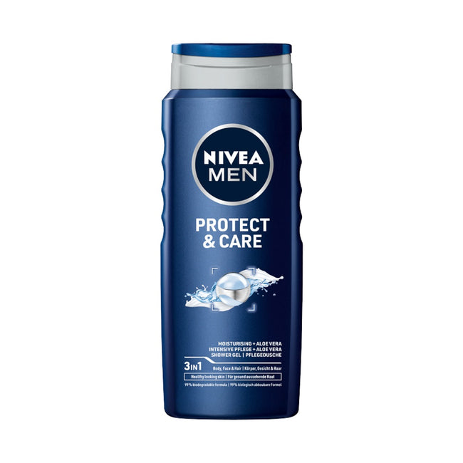 Nivea Men Protect & Care zestaw żel pod prysznic 250ml + antyperspirant roll-on 50ml + krem uniwersalny 75ml