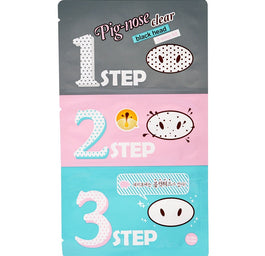 HOLIKA HOLIKA Pig-Nose Clear 3-Step Kit plastry oczyszczające pory na nos 3szt
