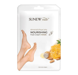 SunewMed+ Nourishing Foot Cream Mask nawilżająca maska do stóp w formie skarpetek Migdał i Mleczko Pszczele