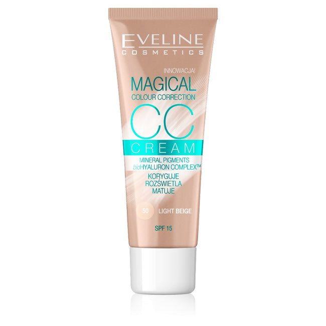 Eveline Cosmetics Magical Colour Correction CC Cream multifunkcyjny podkład 50 Light Beige SPF15 30ml
