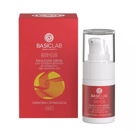 BasicLab Esteticus emulsyjne serum z 0.5% czystego retinolu 4% witaminy C CBD i koenzymem Q10 Odnowa i Stymulacja 15ml