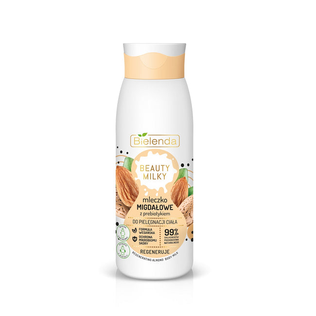 Bielenda Beauty Milky mleczko migdałowe z prebiotykiem do pielęgnacji ciała 400ml
