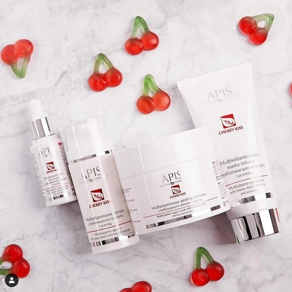 APIS Cherry Kiss multiwitaminowa maska żelowa z liofilizowanymi wiśniami i acerolą 200ml